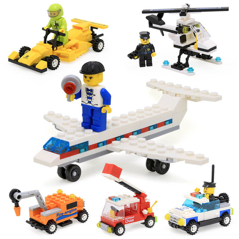 CAPSULE MINI TRASPORTATION BUILDING BLOCK 6in1