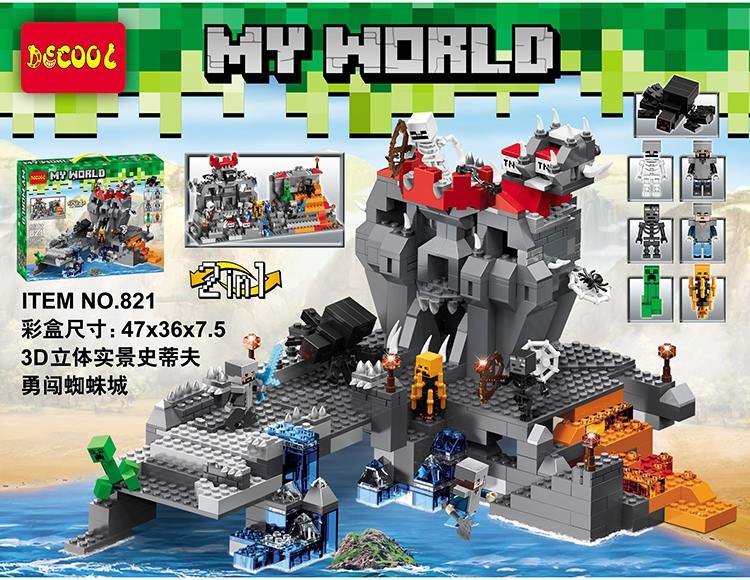 My World：3D立体实景史蒂夫勇闯蜘蛛城 2in1