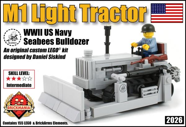 M1 Light Tractor: US Navy Seabees Bulldozer