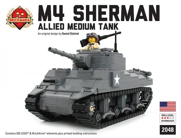 M4 Sherman - Allied Medium Tank -Custom LEGO Kit