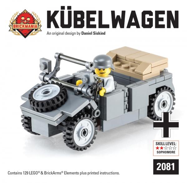 Kübelwagen (Dark Gray) - German Utility Vehicle with Minifig