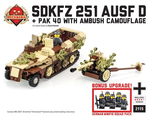 SdKfz 251 Ausf D & Pak 40 with Ambush Camouflage + Squad Pack