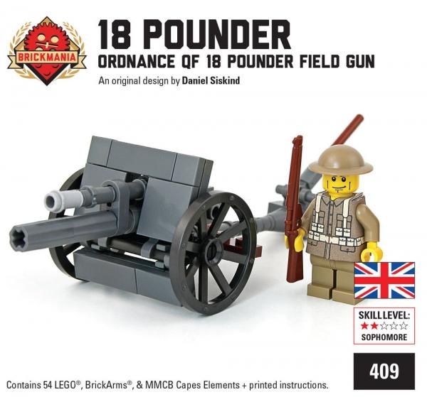 Ordnance QF 18 Pounder Field Gun with British Soldier