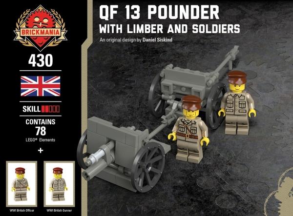 QF 13 Pounder - With Limber and Soldiers