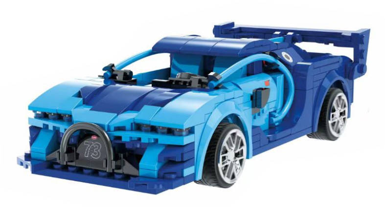 Blue Race Car