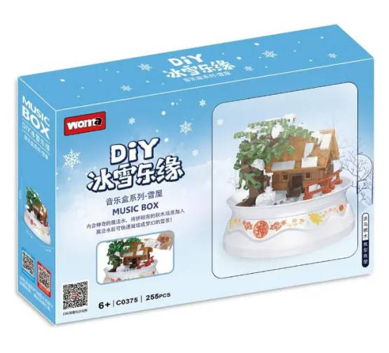 DIY冰雪乐缘:音乐盒 雪屋