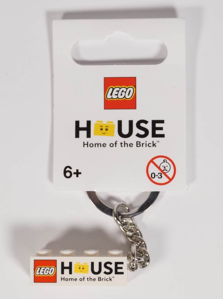 The LEGO House 2x4 brick Keychain