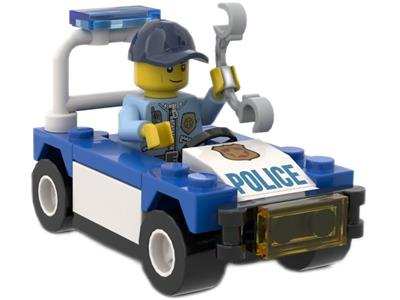 Policeman with car