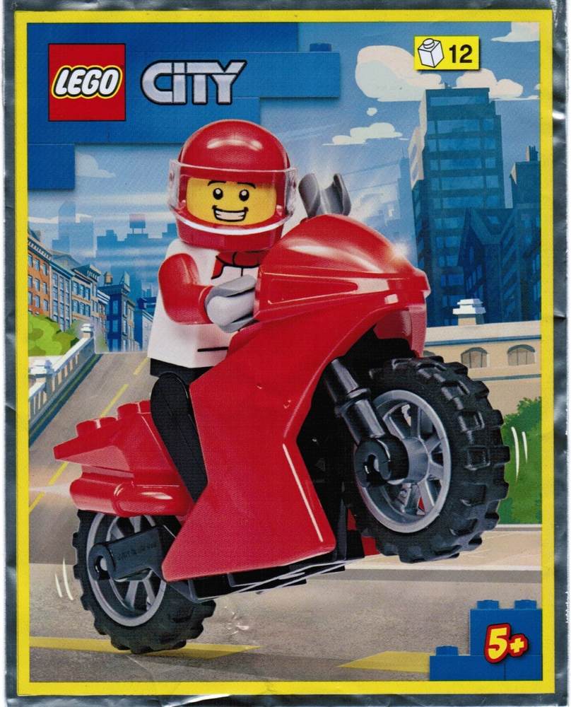 Motorcycle with rider