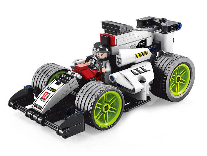 积木科技车：F1科技赛车 极光 回力车