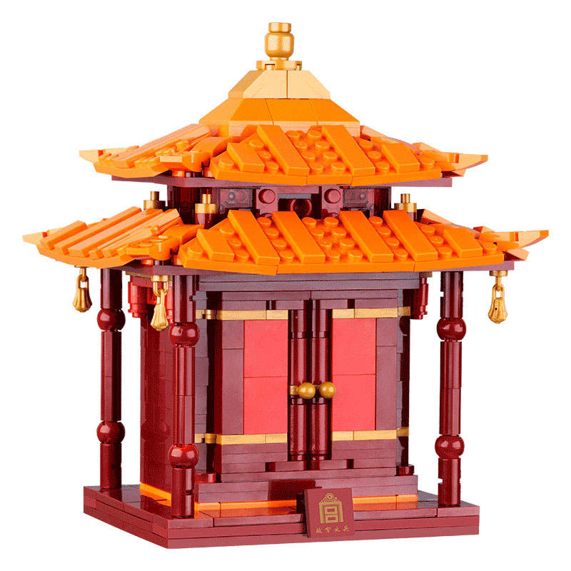 故宫文具：剔红亭式格
