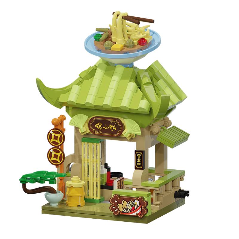 古风小街景:古风螺狮粉店