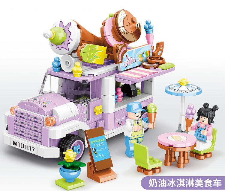 美食餐车：奶油冰淇淋美食车