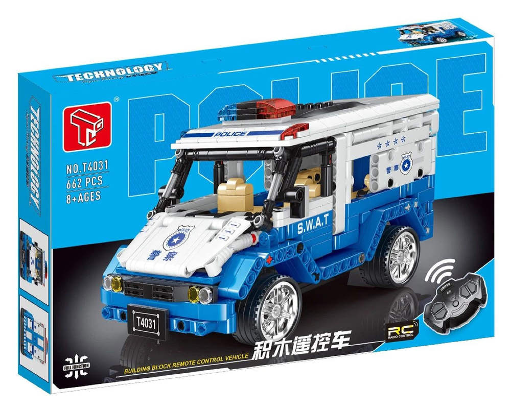 警察 积木遥控车