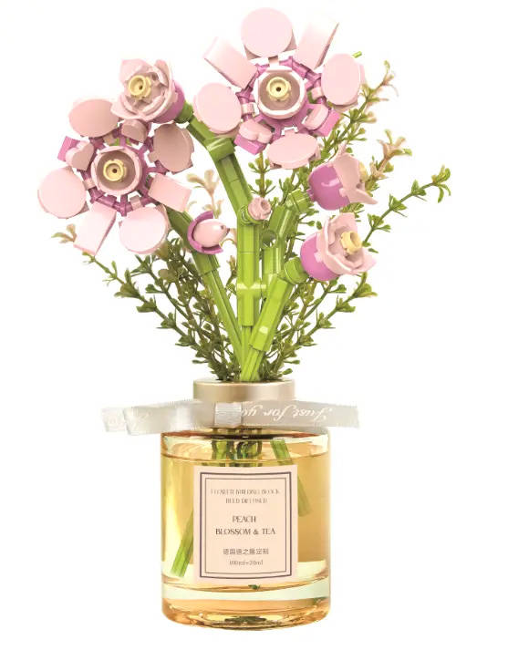 香氛花艺积木:桃漾花茶 俏