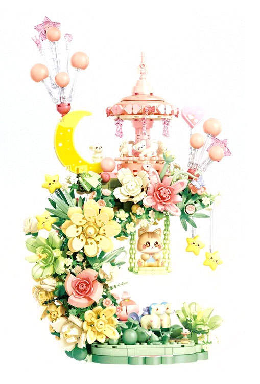 Flowers And Moon