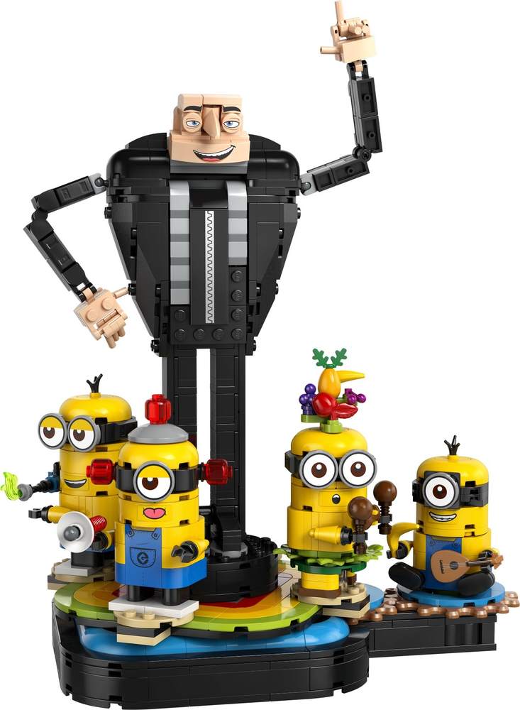 Brick-Built Gru and Minions