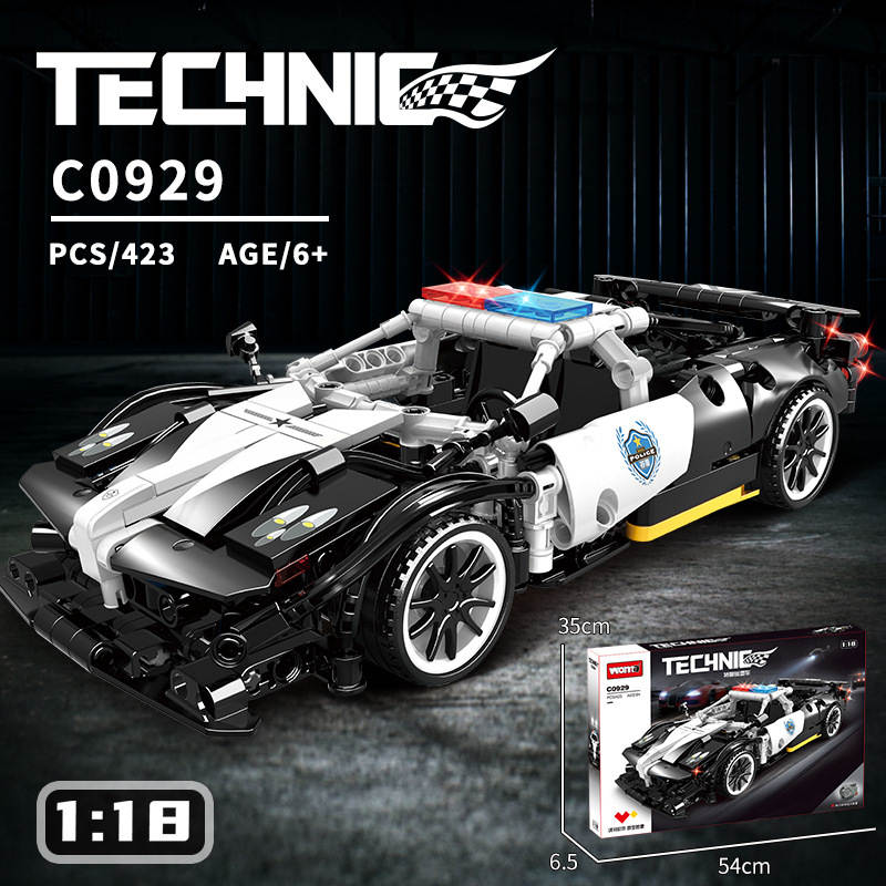 潜行者警察超跑 回力车 1:18