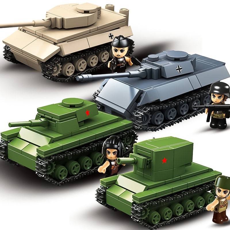 德苏坦克集结 4款 虎式坦克、豹式中型坦克、KV-1重型坦克、KV-2重型坦克