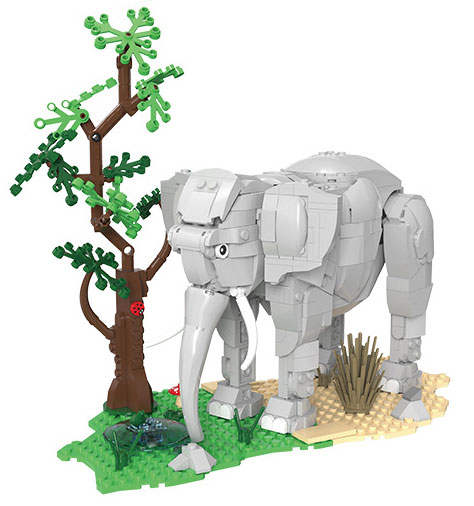 Animal World 3IN1 Elephant, Rhinoceros, Gorilla