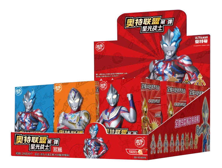 奥特联盟第1弹星光战士 添乐卡通王软糖