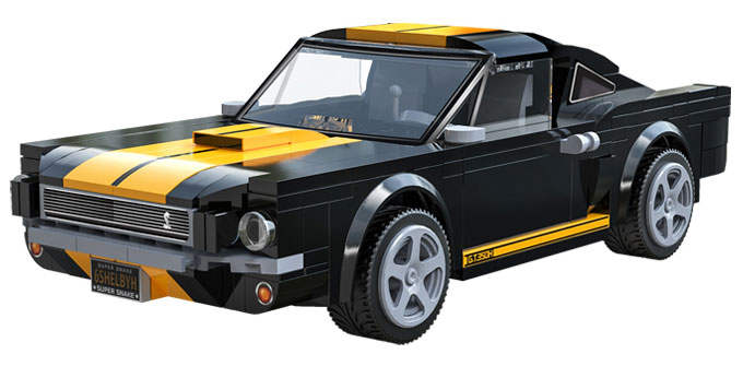 谢尔比GT350H编程双模式遥控积木车 1:20