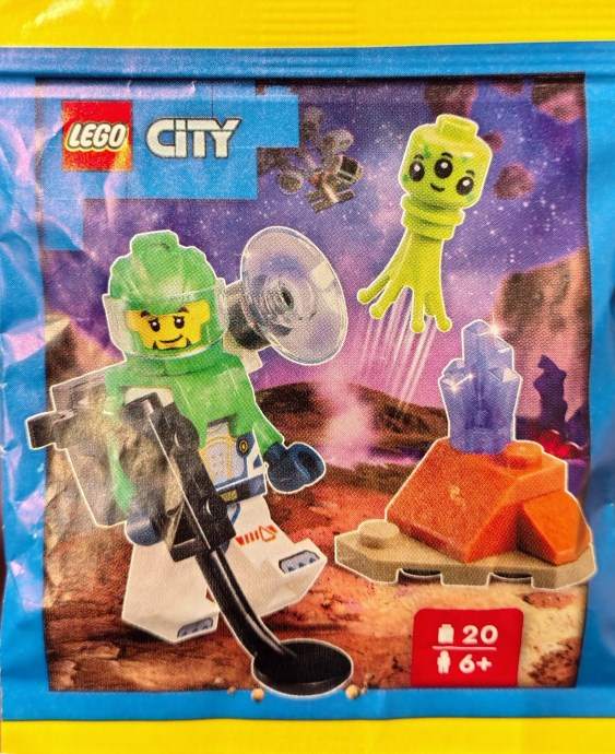 Astronaut with Alien and Crystal