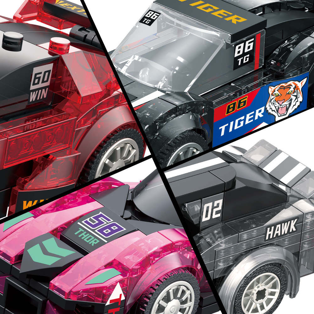 赛博朋克赛车 4款 VICTOR60、TIGER86、THOR58、HAWK02
